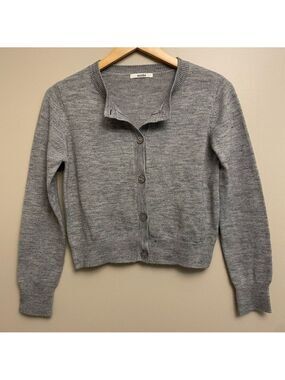 Snidel Wool Blend Grey Knit Button Up Cardigan